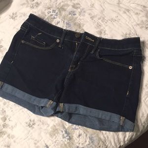 Blue Midi Jean Shorts (Super Stretch)
